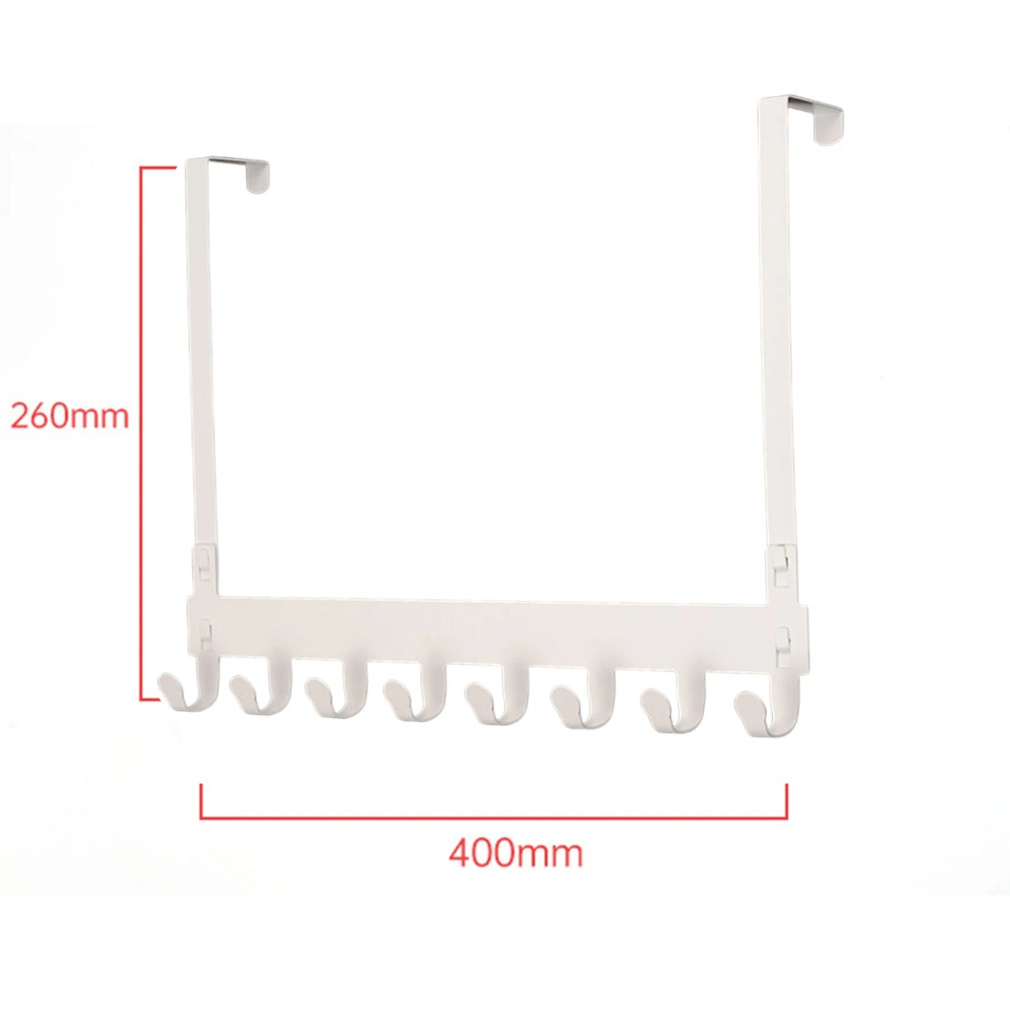 8-Hook Over-the-Door Organizer Rack – No-Drill Hanger for Coats, Towels & More