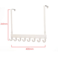 8-Hook Over-the-Door Organizer Rack – No-Drill Hanger for Coats, Towels & More