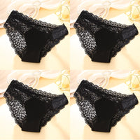 Set 4 Panties Sexy de Encaje con Transparencias - Lencería Elegante