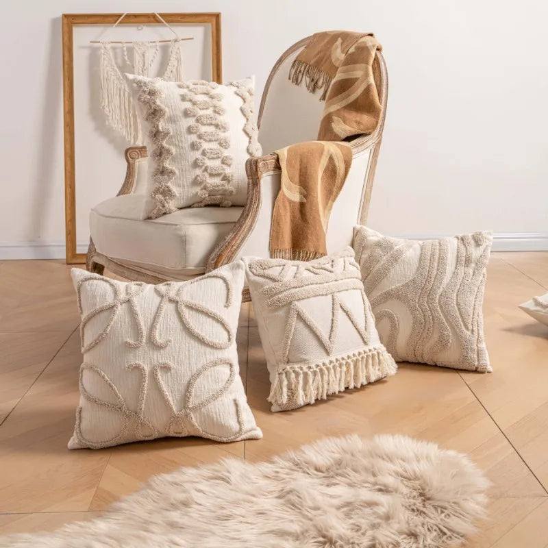 Modern Loop Yarn Knit Pillow Cover | Minimalist Textured Cushion Case