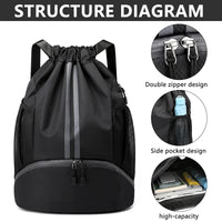 Bolsa Deportiva Impermeable Oxford - Grande para Fútbol, Baloncesto, Gimnasio y Natación