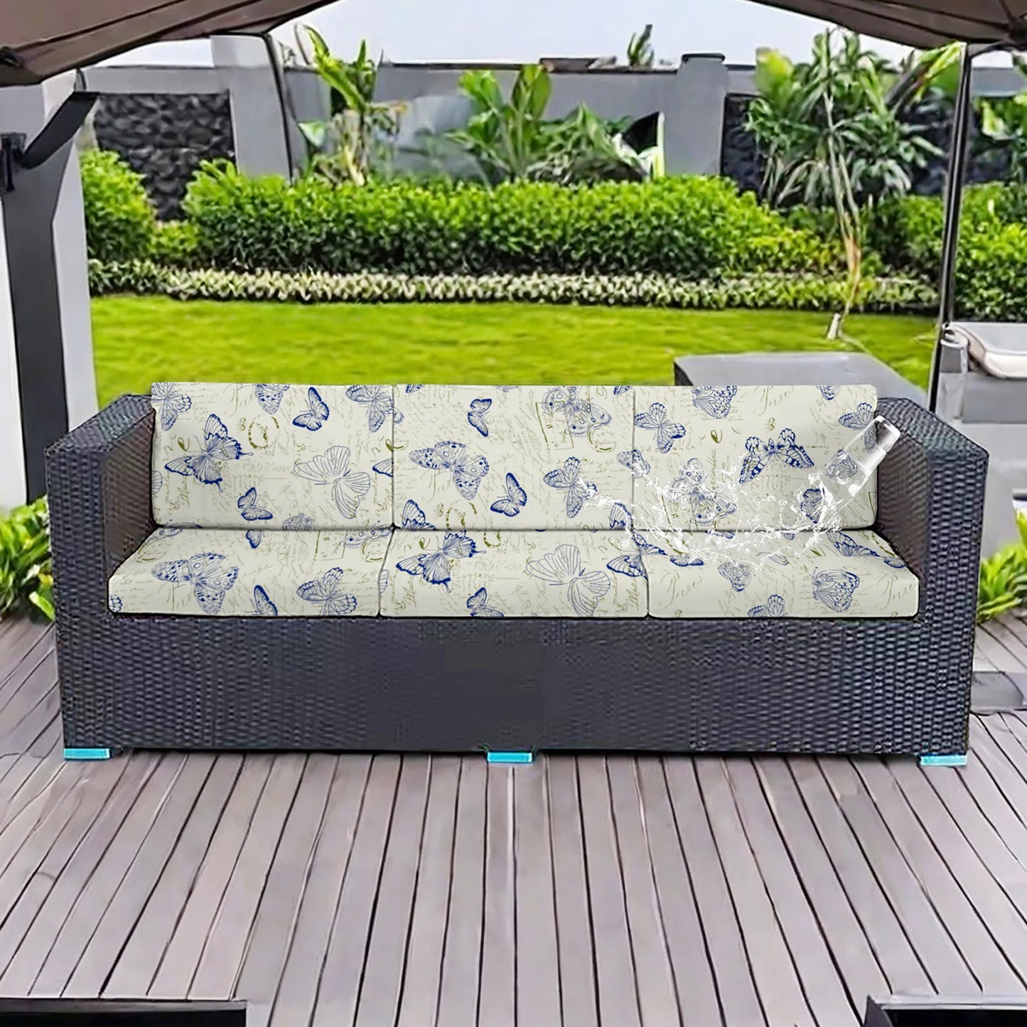 Waterproof Outdoor Sofa Covers - Elastic Stretch Patio Furniture Slipcovers