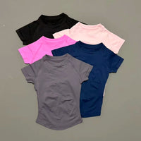 Women's Seamless Workout Top – Short Sleeve Yoga & Gym T-Shirt | Slim Fit Activewear