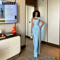 Sumnus Mermaid Evening Gown - Sweetheart Pleated Formal Dress