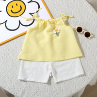 Girls Summer Two-Piece T-Shirt & Shorts Set, 4–6 Years