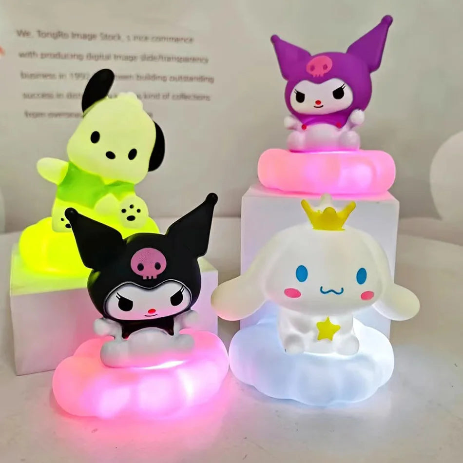 Lámpara de Mesa Sanrio - Luz Nocturna de Kuromi, Cinnamoroll y Pochacco Estilo Japonés