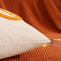 1 PC Halloween Decoration Throw Pillow Cover Pumpkin Ghost Embroidery Velvet Autumn Thanksgiving Harvest Home Living Room