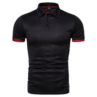 Men's Solid Color Short Sleeve Polo Shirt — Breathable, Everyday Casual