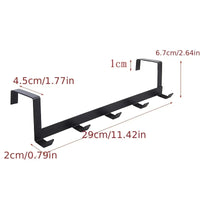 5-Hook Over-the-Door Organizer Rack – No-Drill Iron Hanger for Coats, Towels & Bags