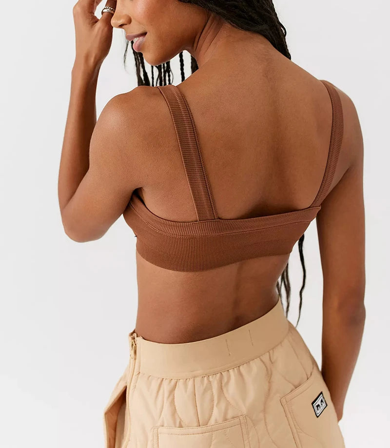 Women's Ribbed Knit Tube Crop Top