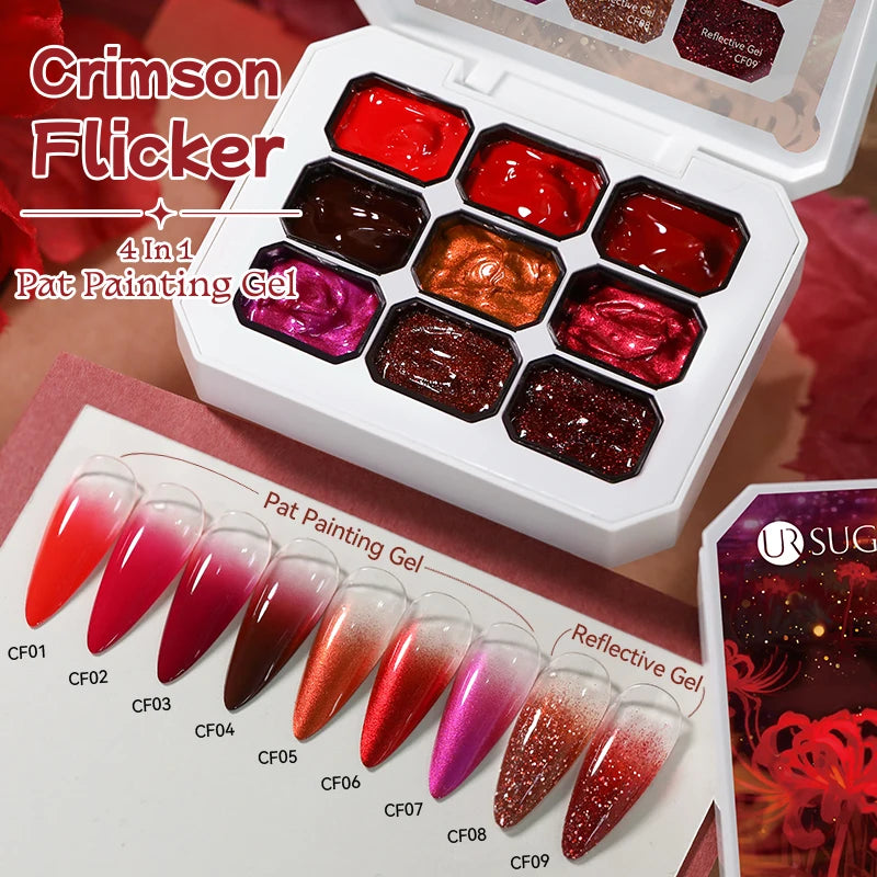 UR SUGAR Y2K Gradient Blush Gel Nail Polish – 9 Colors 4-in-1 Pat Painting | Semi-Permanent UV LED Nail Art