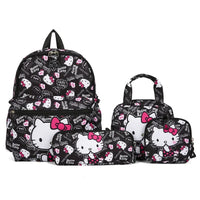 Set de 4 Piezas Mochila Escolar Kuromi Hello Kitty - Alta Capacidad para Niñas