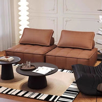 Nordic Modular Lazy Sofa - Single Person Lounger with Cat-Scratch Resistant Leather