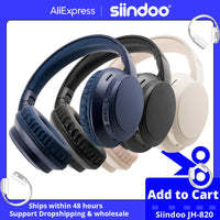 Siindoo JH-820 Wireless Bluetooth Headphones, 60H Playtime,3 EQ Sound Modes,Foldable Lightweight Bluetooth 5.4 for Travel Study