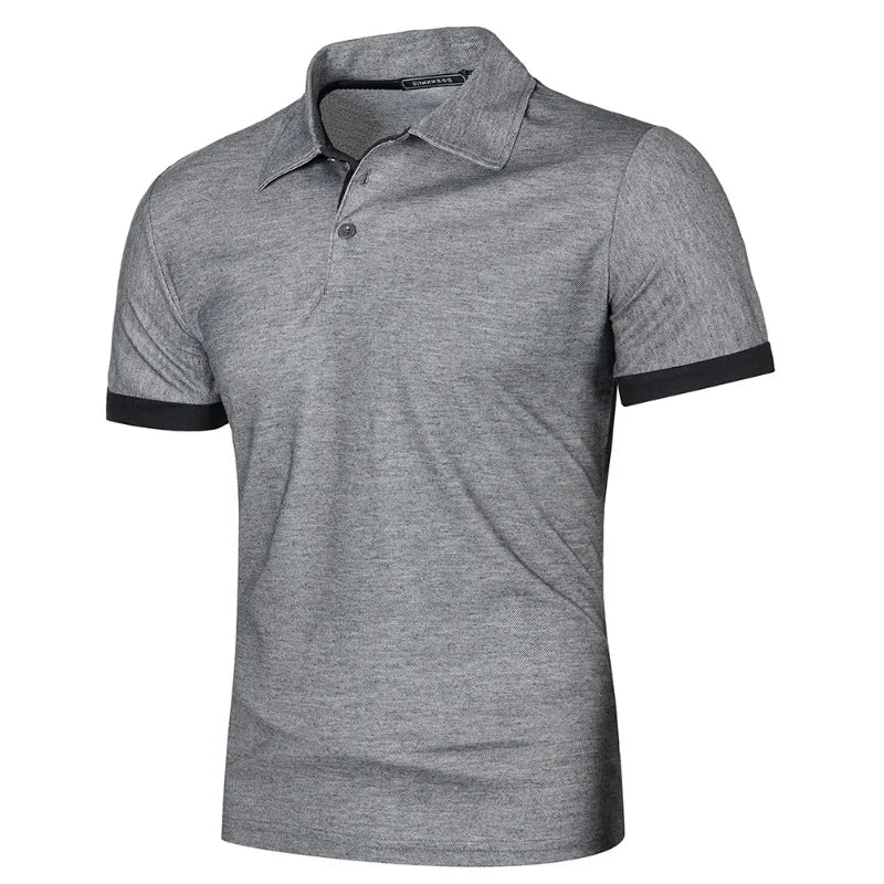 Men's Short Sleeve Polo Shirt – Lightweight Breathable Lapel Tee | Casual Streetwear Summer Top