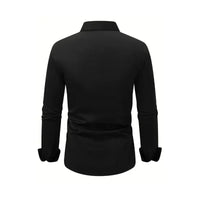 1 piece of business casual long sleeved shirt, spring and autumn style formal shirt, slightly elastic and iron free