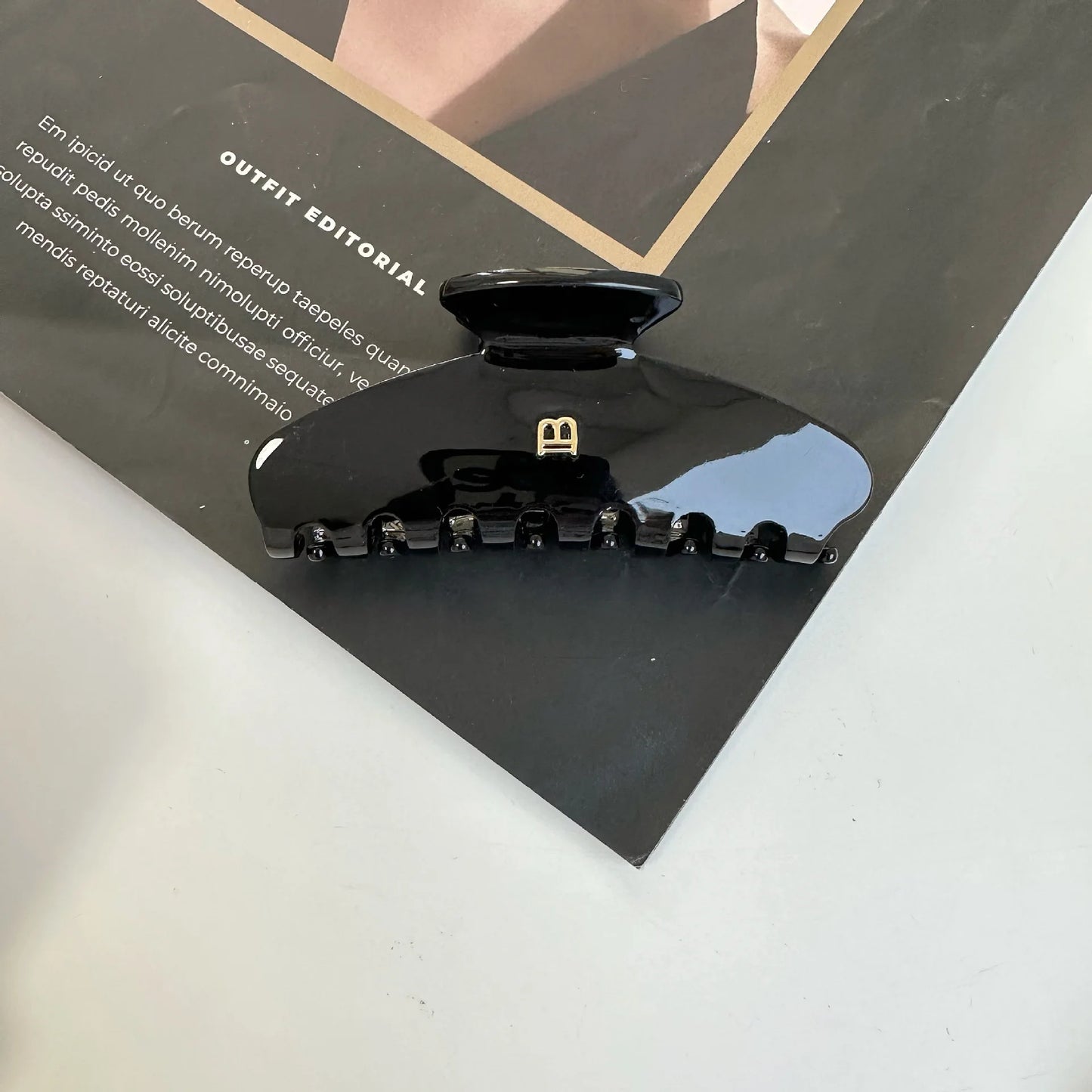 2023 Letter Hairclaws 9CM Shark Clip High Ponytail Hair Grab Clip Headwear Women's Fashion Barrettes Hair Accessories New