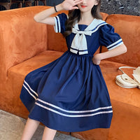 Girls School Dress Summer Dresses for Kids Costume Preppy Style School Teenagers Children Clothes Vestidos Dresses