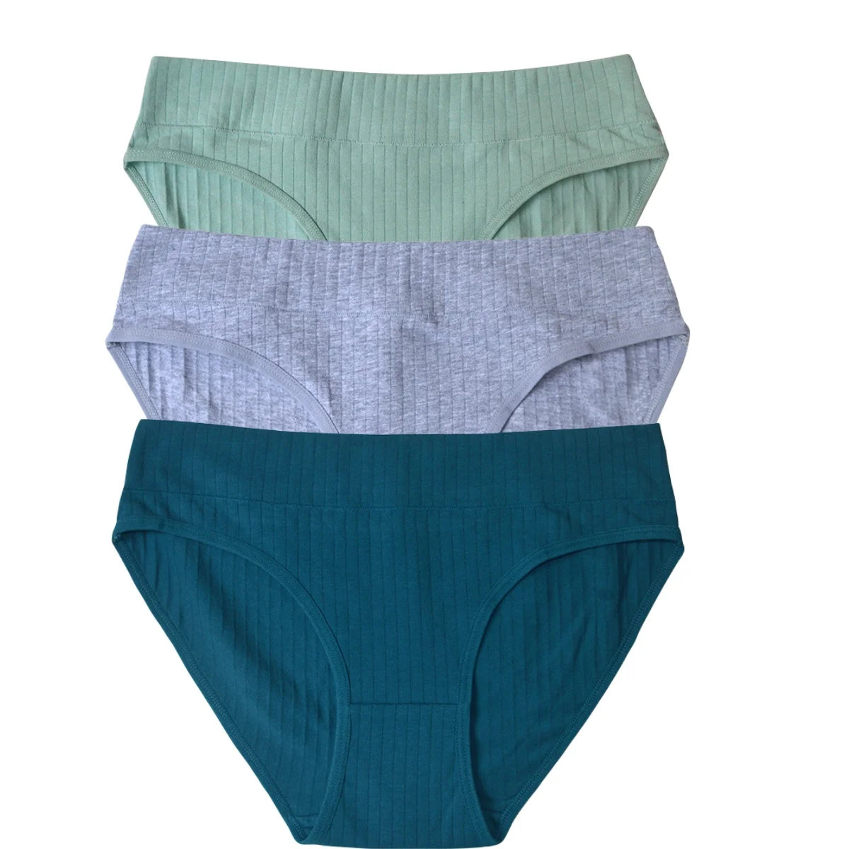 Set de 3 Panties de Algodón - Ropa Interior de Talle Bajo M-XL