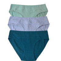Set de 3 Panties de Algodón - Ropa Interior de Talle Bajo M-XL