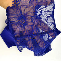 Panty Sin Costuras de Encaje Rosa Sexy - Lencería Transparente S-XL