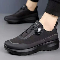 Zapatillas Deportivas Antideslizantes para Hombre - Suela Gruesa con Botón Giratorio