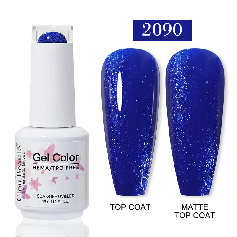 No-Wipe Top Coat & Sticky Base Coat UV Gel Polish — Long-Lasting, MSDS Certified, 15ml