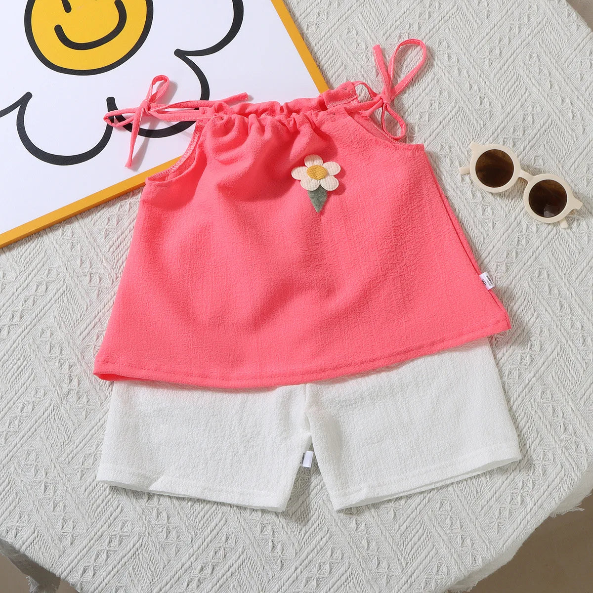 Girls Summer Two-Piece T-Shirt & Shorts Set, 4–6 Years