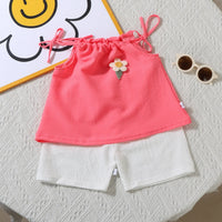 Girls Summer Two-Piece T-Shirt & Shorts Set, 4–6 Years