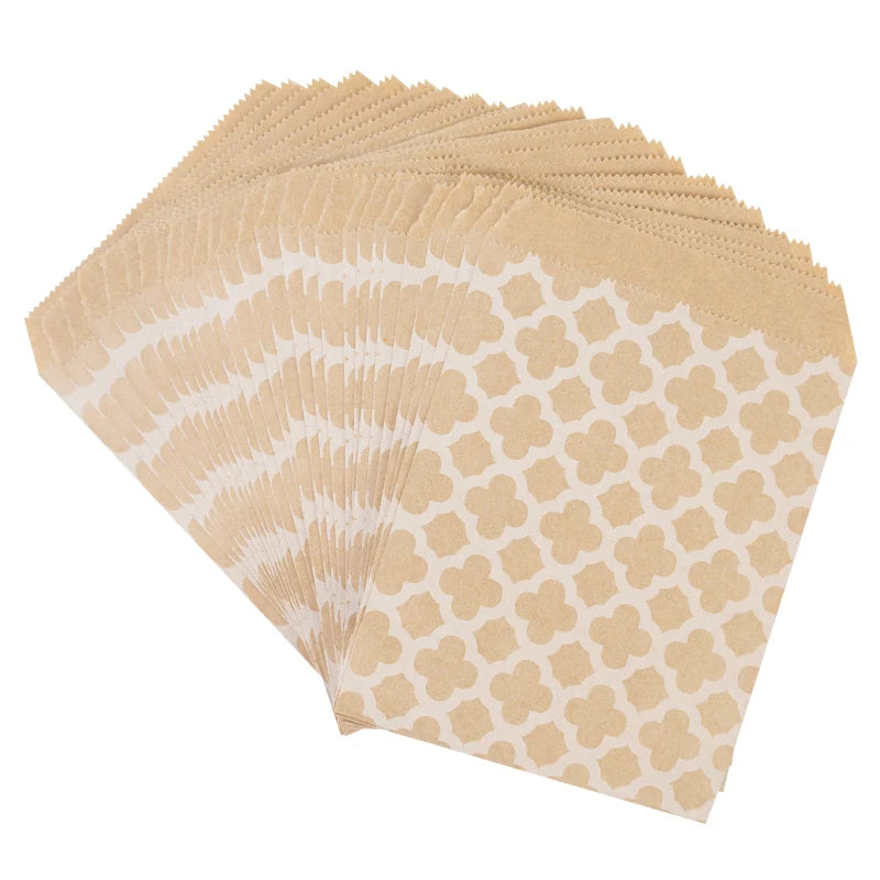 25/50Pcs 13x18cm Thank You Kraft Paper Candy Bags Wedding Favors Biscuit Packaging Bag For Guest Birthday Party Decor Gift Pouch