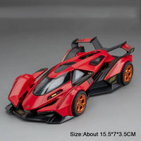 Modelo Auto Lamborghini Revuelto V12 GT 1:32 Aleación Diecast - Puertas Abren, Luz, Sonido y Pull Back
