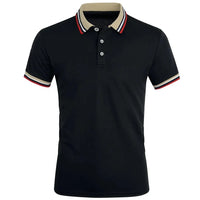 Striped Business Casual Polo Shirt | Men’s Breathable Short Sleeve Top | EU S–XXL