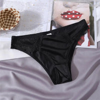 Silky Satin Lace Trim Briefs – Low-Rise, Breathable & Comfortable | Women's Everyday Underwear