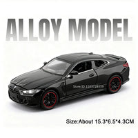 Modelo Auto BMW M8/M4 1:32 Aleación Diecast - Puertas Abren, Luz, Sonido y Pull Back Regalo Niños