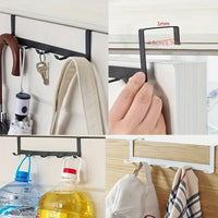 5-Hook Over-the-Door Organizer Rack – No-Drill Iron Hanger for Coats, Towels & Bags