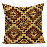 Boho Geometric Printed Throw Pillow Cover | Linen Cotton Cushion Case for Sofa