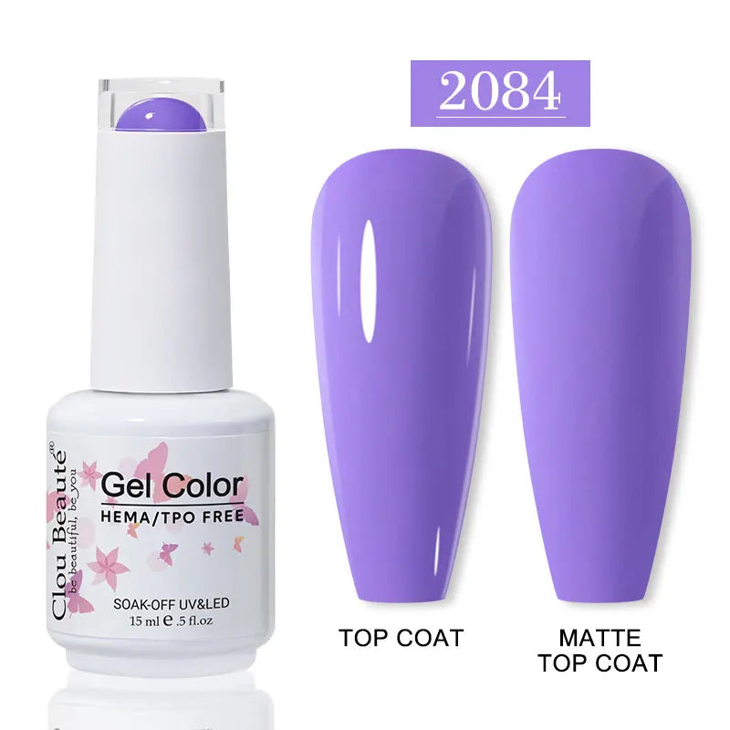 No-Wipe Top Coat & Sticky Base Coat UV Gel Polish — Long-Lasting, MSDS Certified, 15ml