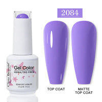 No-Wipe Top Coat & Sticky Base Coat UV Gel Polish — Long-Lasting, MSDS Certified, 15ml