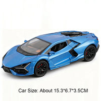 Modelo Auto Lamborghini Revuelto V12 GT 1:32 Aleación Diecast - Puertas Abren, Luz, Sonido y Pull Back