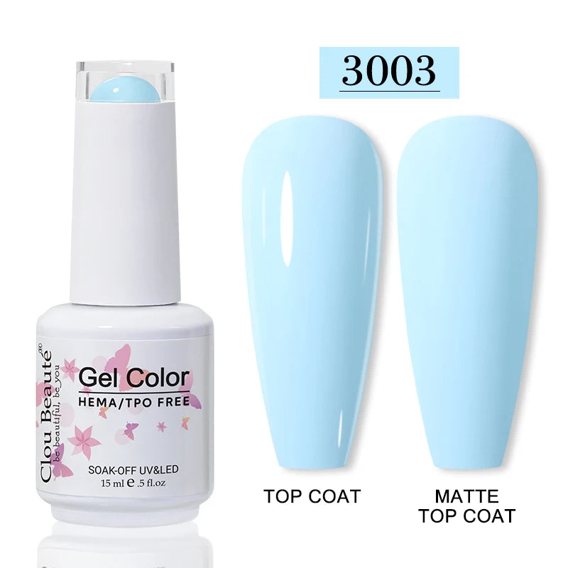 No-Wipe Top Coat & Sticky Base Coat UV Gel Polish — Long-Lasting, MSDS Certified, 15ml