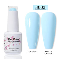 No-Wipe Top Coat & Sticky Base Coat UV Gel Polish — Long-Lasting, MSDS Certified, 15ml