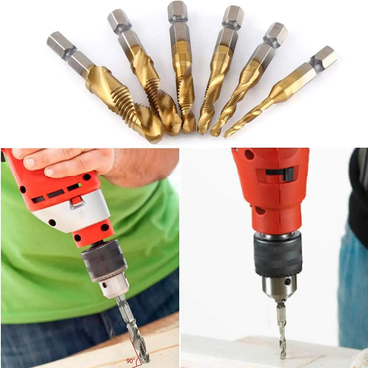 HSS Titanium Metric Tap Drill Bits Set | M3–M10 Thread Taps