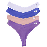Set de 4 Panties de Algodón Talle V - Tanga G-String FINETOO