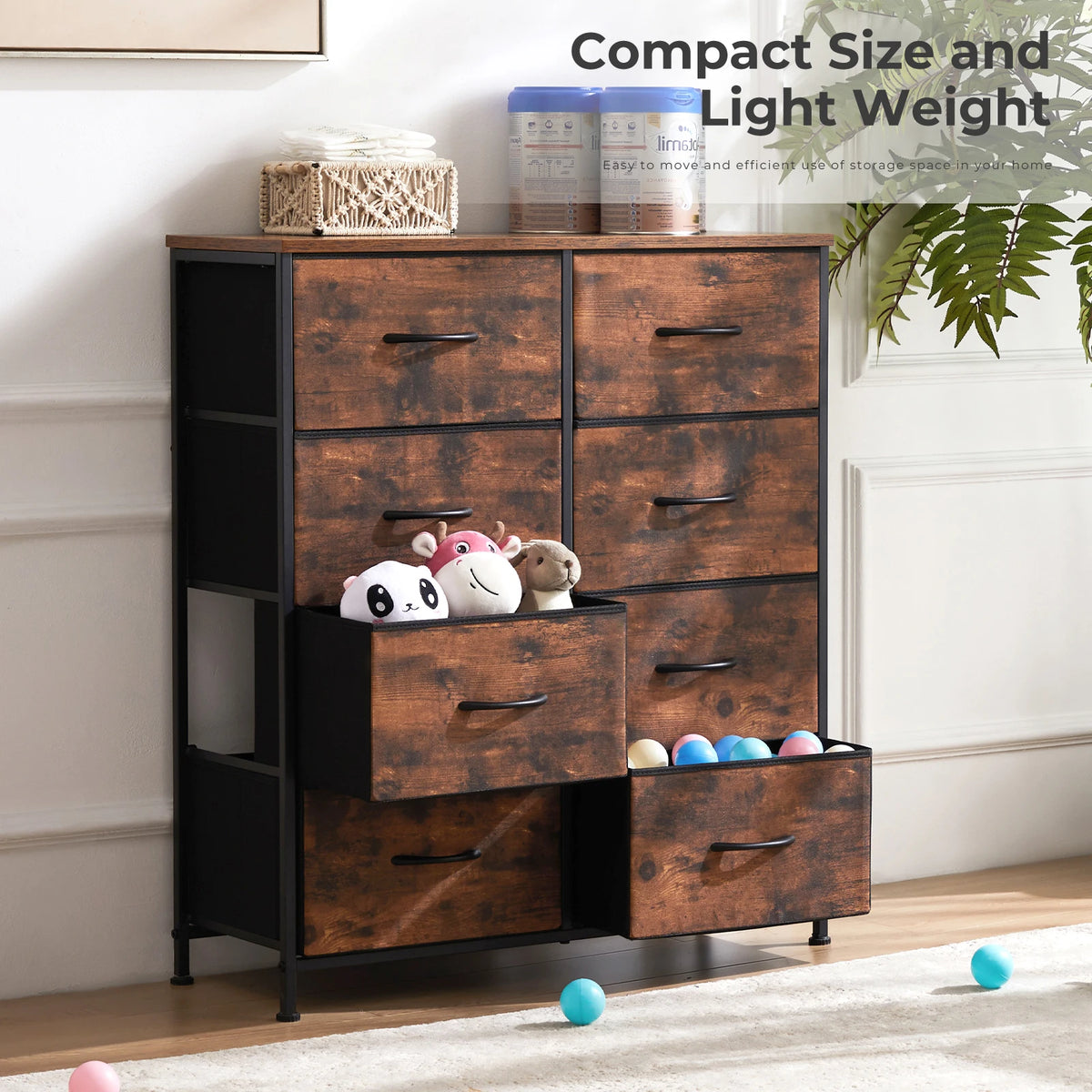 8-Drawer Fabric Dresser Cabinet – Modern Minimalist Storage Chest for Bedroom & Living Room