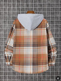 Printed men's spring and autumn long-sleeved button-down shirt