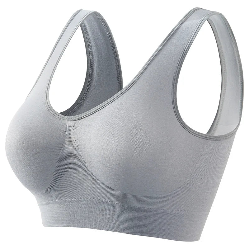 Women's Seamless Wireless Bralette – Breathable Crop Top Bra (S–5XL, 12 Colors)