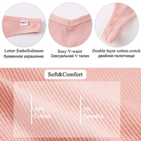 Set de 4 Panties de Algodón Talle V - Tanga G-String FINETOO