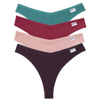 Set de 4 Panties de Algodón Talle V - Tanga G-String FINETOO
