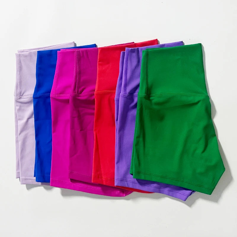 Shorts Deportivos Mujer Cintura Alta - Yoga Gym Running con Efecto Levanta Glúteos