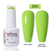 No-Wipe Top Coat & Sticky Base Coat UV Gel Polish — Long-Lasting, MSDS Certified, 15ml